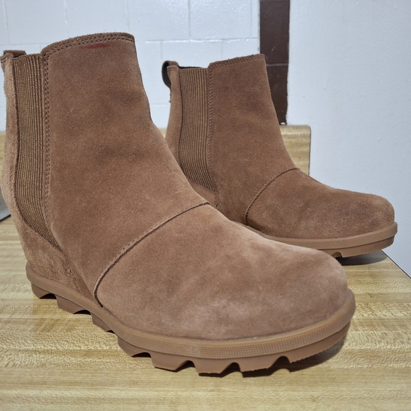 Sorel Joan of Arctic III Chelsea Wedge Suede Bootie Size 10 - Picture 2 of 10